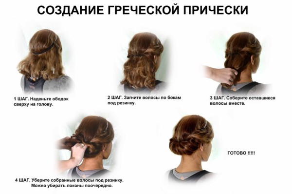 Греческие прически для длинных, средних и коротких волос